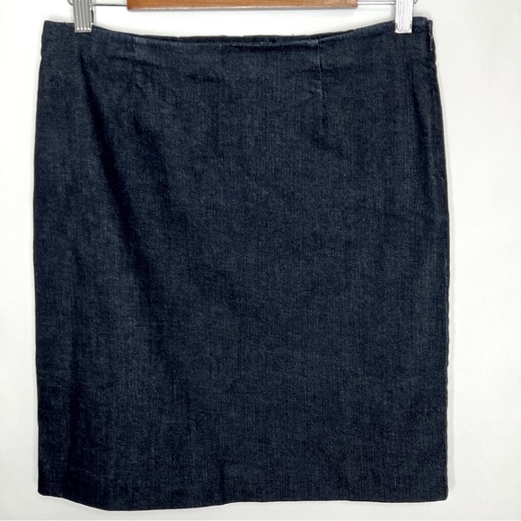 J Jill Moonlight Dark Stretch Denim Skirt - Picture 1 of 8